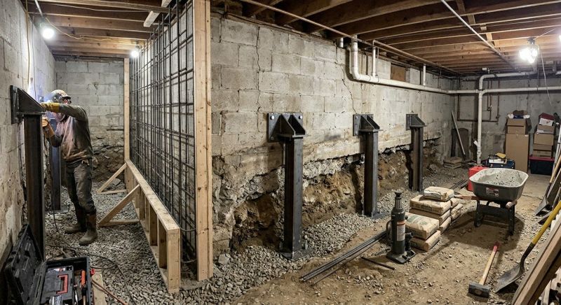 Basement Stabilization in Idyllwild, CA