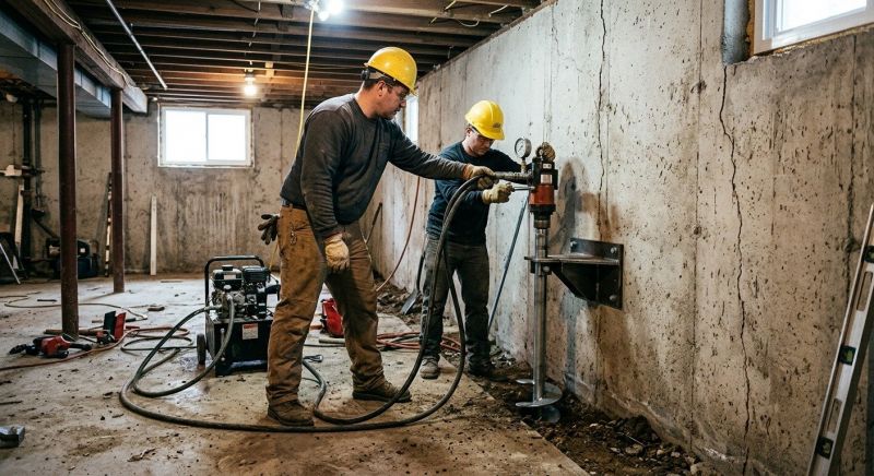 Basement Stabilization in Idyllwild, CA