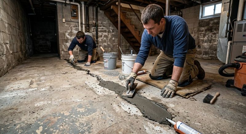 Cracked Basement Floor Repair in Idyllwild, CA