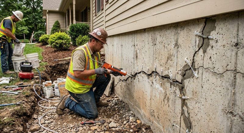Cracked Foundation Repair in Banning, CA