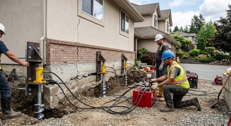 Sinking Foundation Lifting in Idyllwild, CA