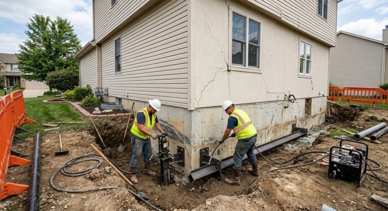 Sinking Foundation Repair in Winchester, CA